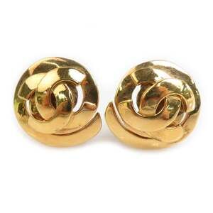 Chanel CHANEL Earrings Vintage Metal Gold Women's 56710k